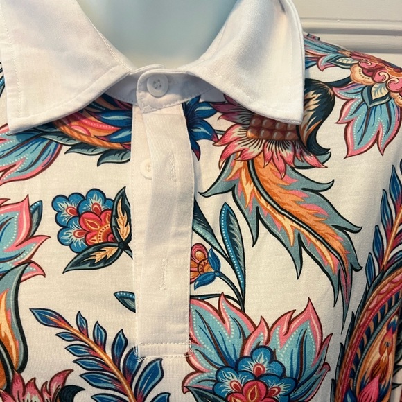 Hawaiian Shirt for Men – Floral Print – Size S – Casual Beach Button-Down – NWOT - Picture 7 of 10